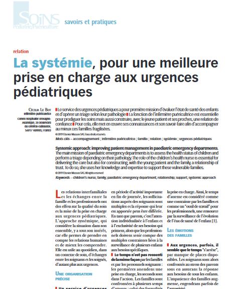 Parution en mars de l’article de Cécilia Le Bot, puéricultrice, étudiante IPDE au PFPS promotion 2016-2017