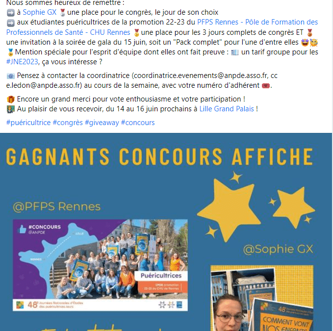 Les étudiantes IPDE gagnent le concours de l’ANDPE