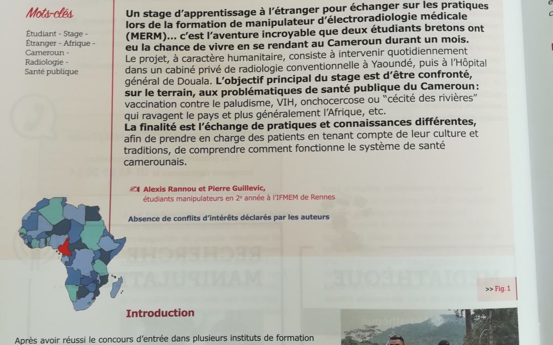 Un article de 2 étudiants IFMEM paru dans la revue Le Manipulateur