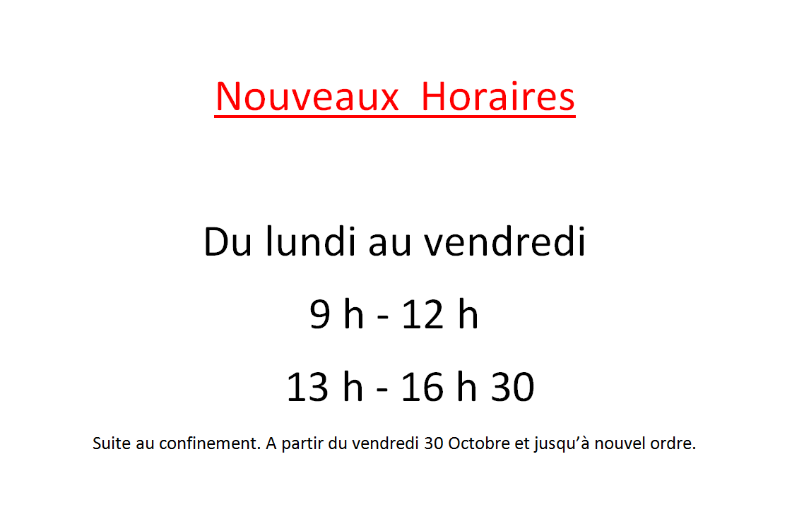 Horaires confinement
