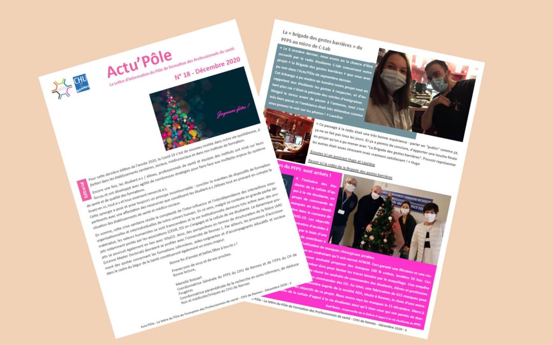 L’Actu’Pôle, la lettre d’information du PFPS, vient de paraître !